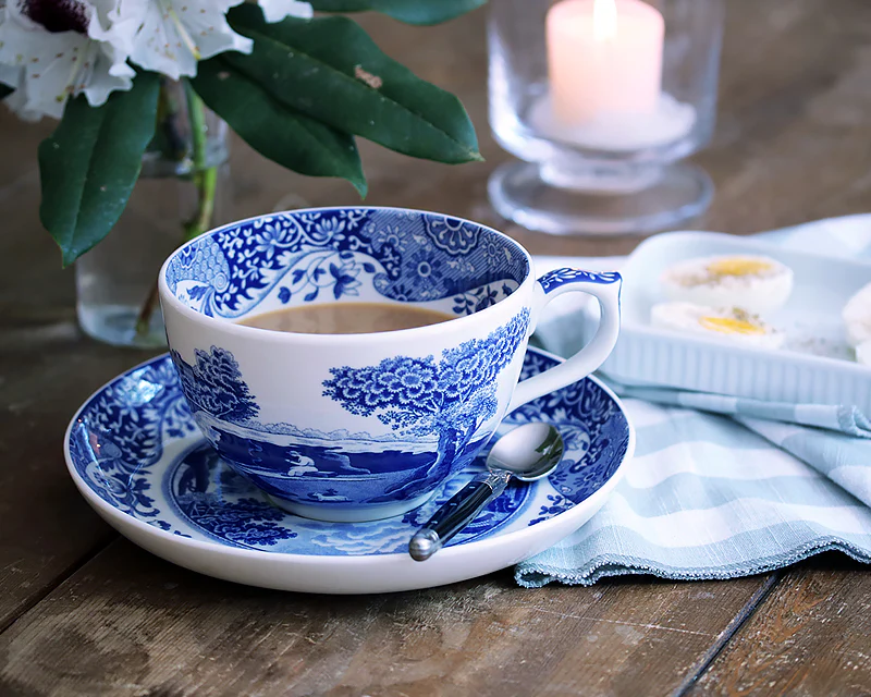 Blue Italian Jumbo Cup & Saucer - Image 7