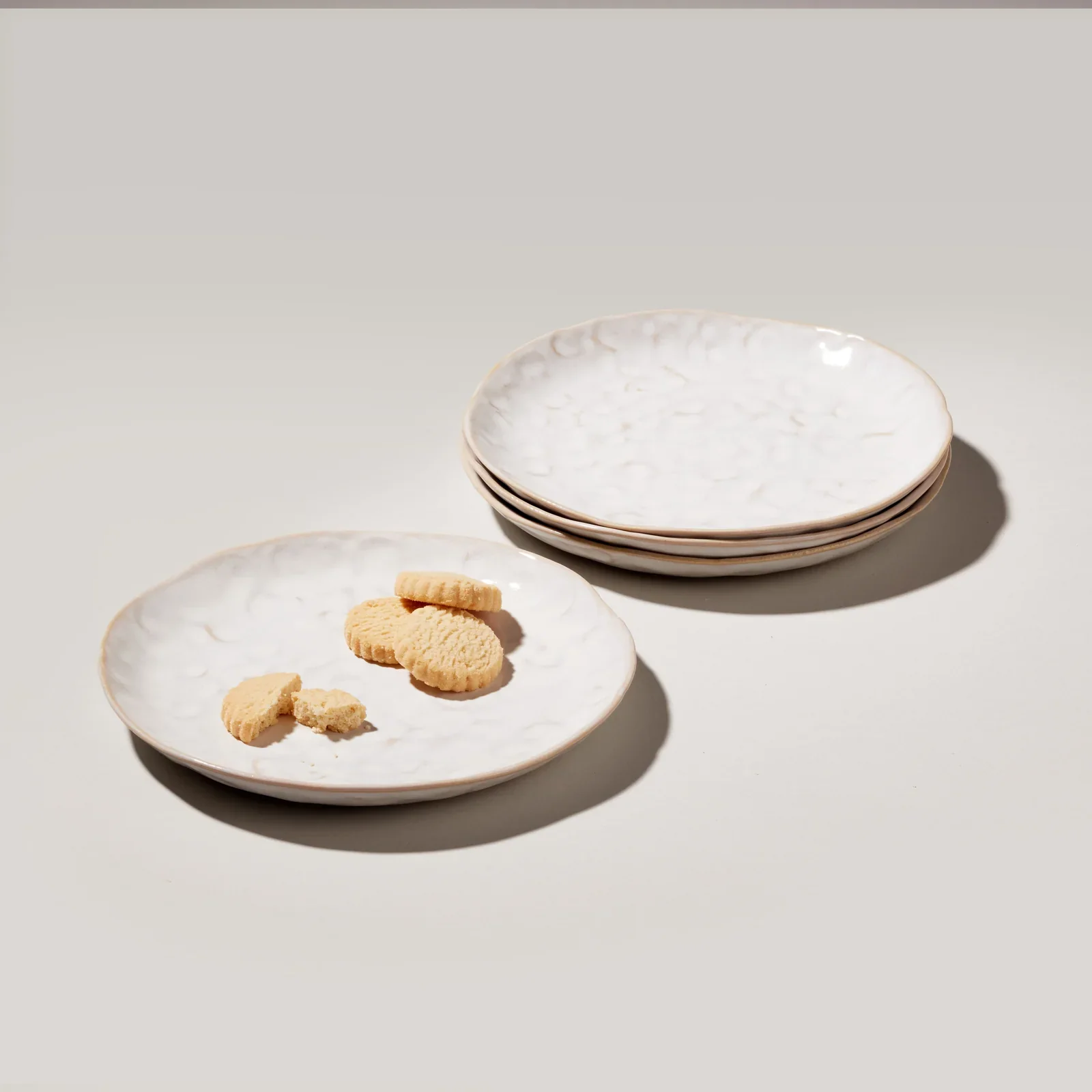 Simon Pearce Burlington Appetizer Plate - Cloud - Set of 4 - Image 2