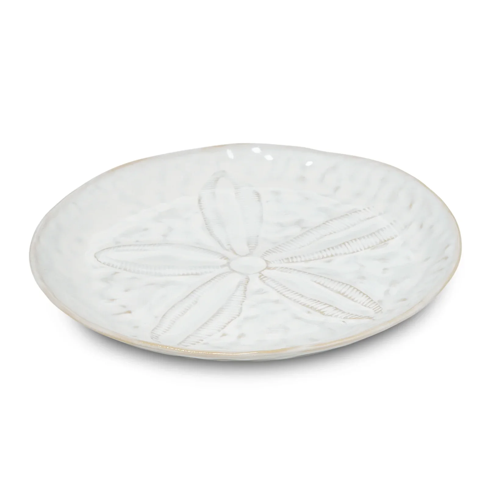 Simon Pearce Burlington Side Sand Dollar Plate - Cloud