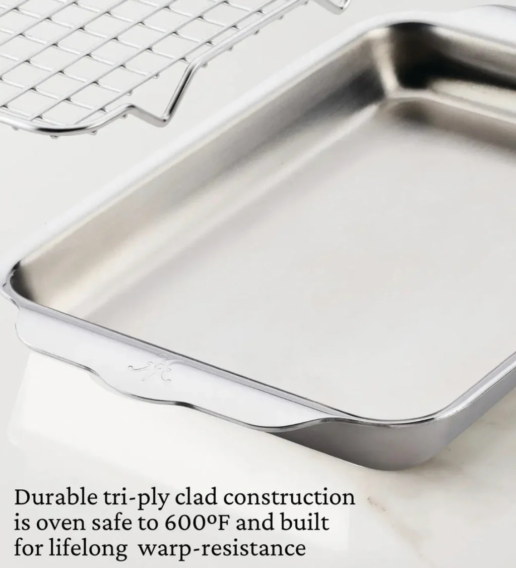 Hestan OvenBond Tri-ply Mini Eighth Sheet Pan with Rack - Image 5