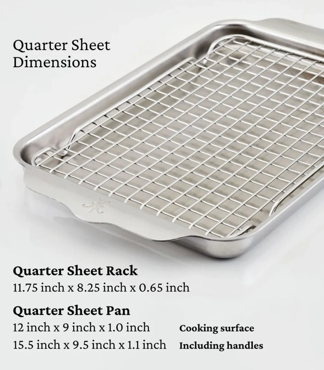 Hestan OvenBond Tri-ply Quarter Sheet Pan with Rack - Image 2
