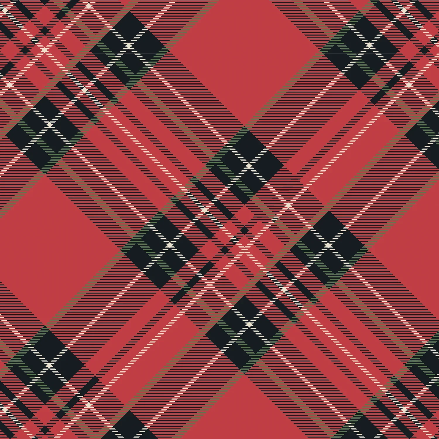 Hester and Cook Red Plaid Guest Napkin - pack of 16 - Image 3