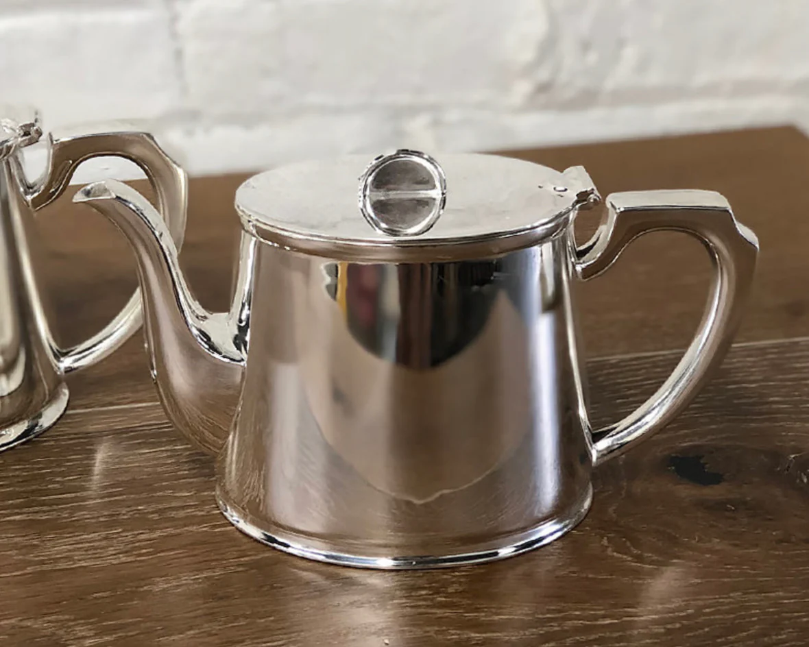 Hôtel Silver Vintage Tea & Coffee Pot - Half Moon Finial - Image 7