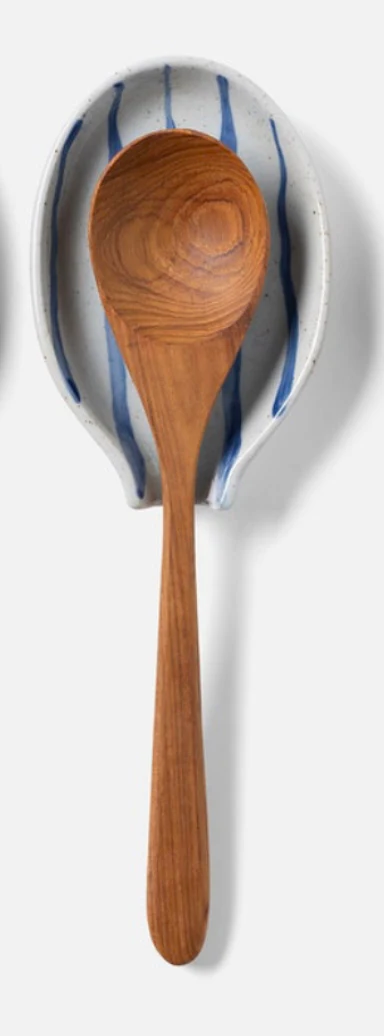 Jemma Blue/White Salt Glaze Stripes Spoon Rests - Image 8