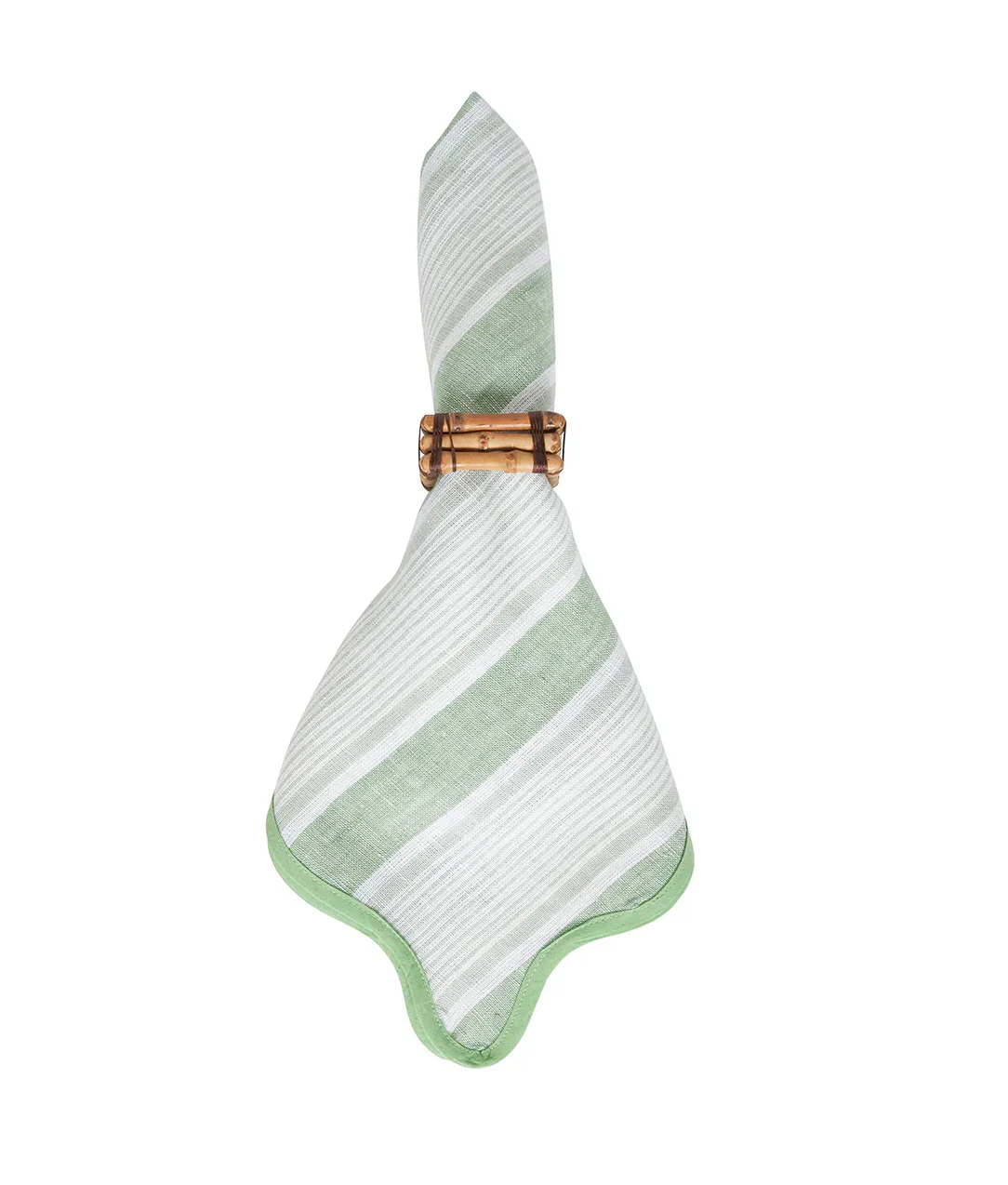 Juliska Cabana Stripe Napkin Set of 4 - Seagrass - Image 3