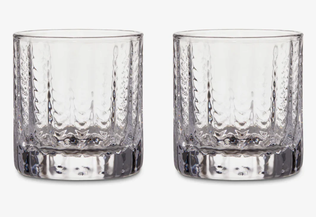 Simon Pearce Greenwich Lowball Glass in a gift box - Set of 2