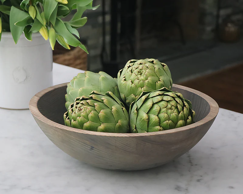 Round Wooden Salad Bowl - Image 5