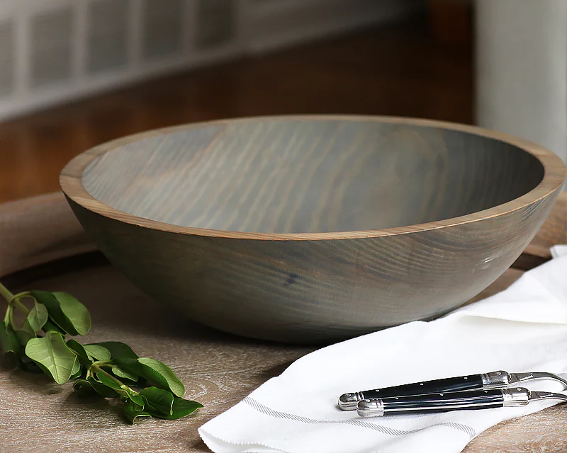 Round Wooden Salad Bowl - Image 6