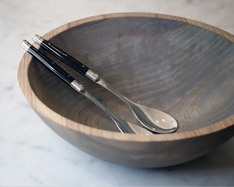 Round Wooden Salad Bowl - Image 8