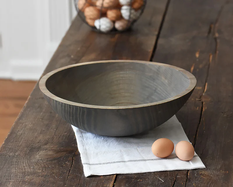 Round Wooden Salad Bowl - Image 9